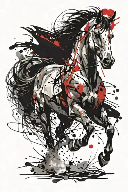 Realistic Deconstructed Horse