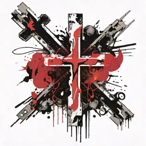 The Cross With The Claim Is Black And White