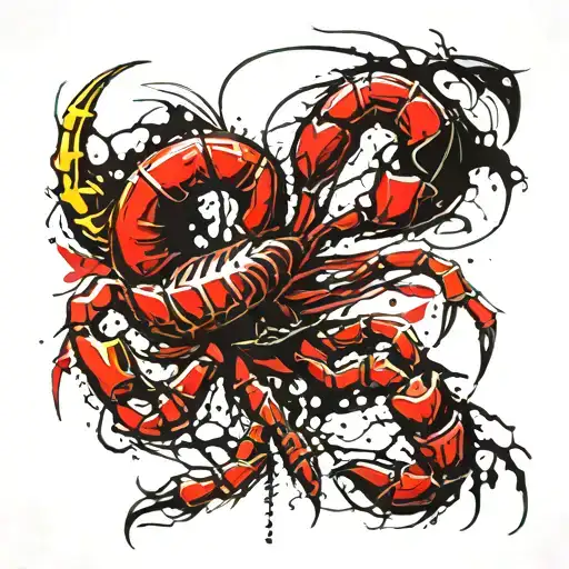 Scorpion For Down The Inner Forearm