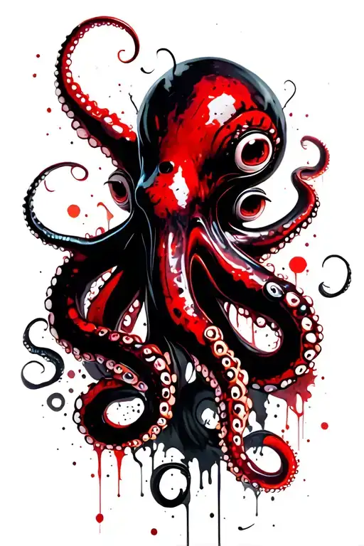 2D Octopus With Long Tentacles