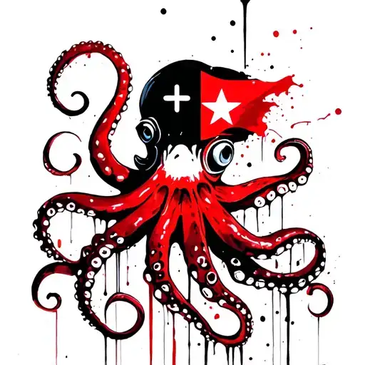 Octopus With Dive Flag Morphing