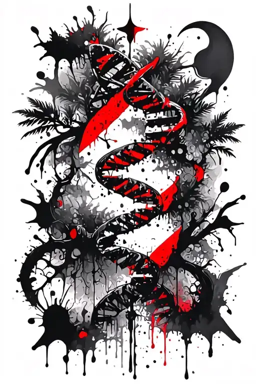Dna Tree Of Life Puerto Rico Tattoo Design