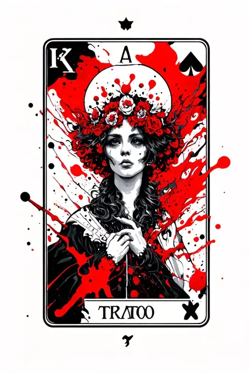 Full Arm Sleeve Tattoo Tarot Card Featuring