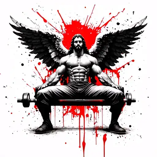 Angel Jesus Bench Pressing