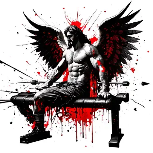 Angel Jesus Bench Pressing