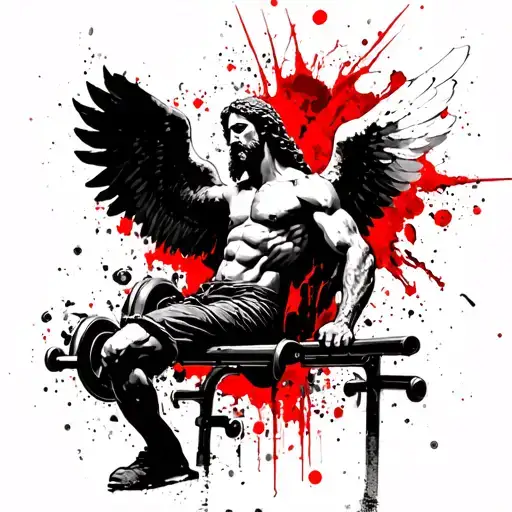 Angel Jesus Bench Pressing