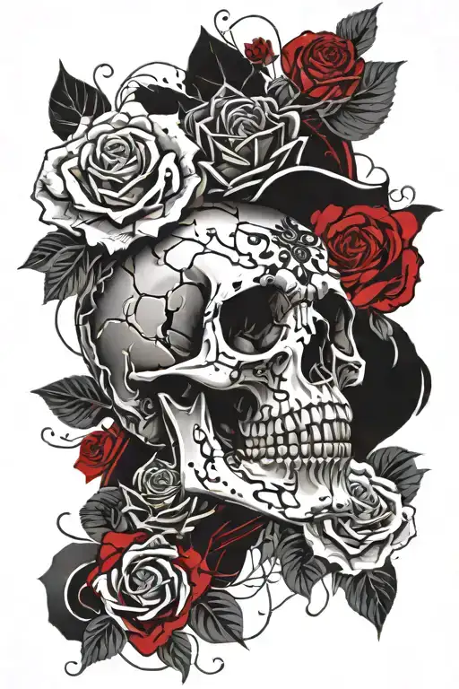 Skull And Roses