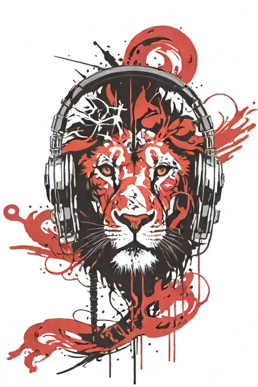 Lion Headphones Swords