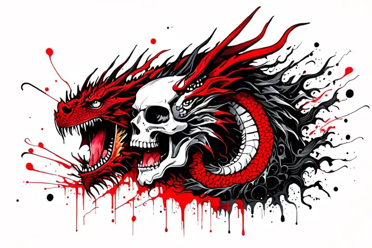 Skull And Dragon Wrapped