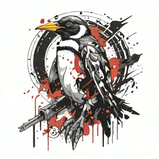 Linux Penguin As A Knight