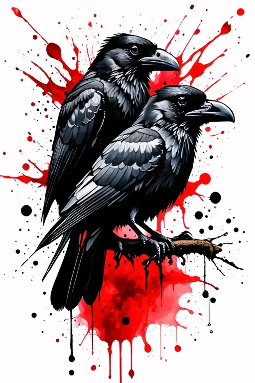 2 Ravens Perched