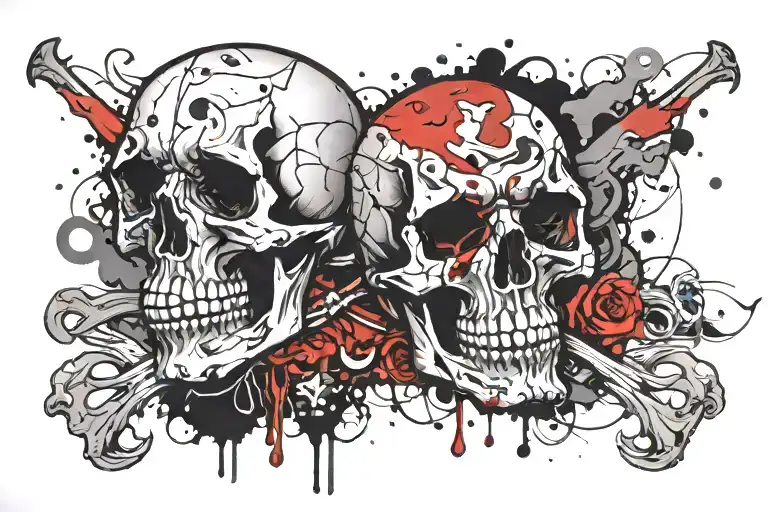 Skull And Crossbones Tramp Stamp