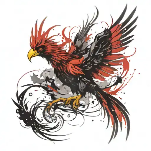 Phoenix Rising Into The Galaxy