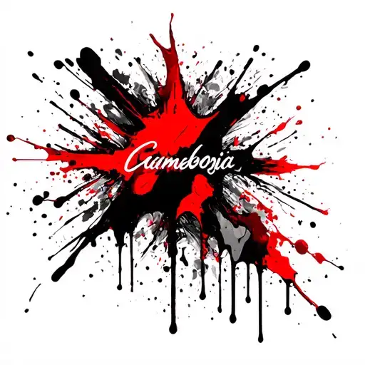 Map Of Cambodia As Background To Travel