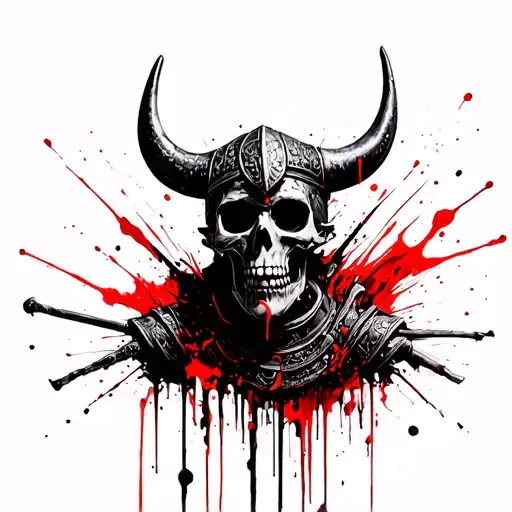 Viking Skeleton Statue