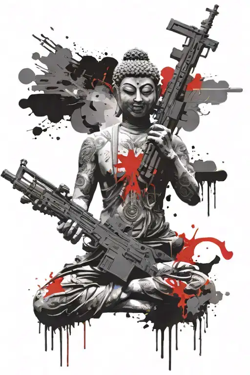 Buddha With An Ar15