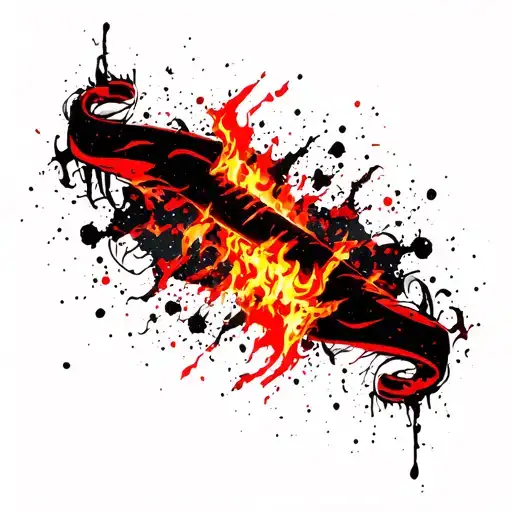 Scroll With Fire In The Background