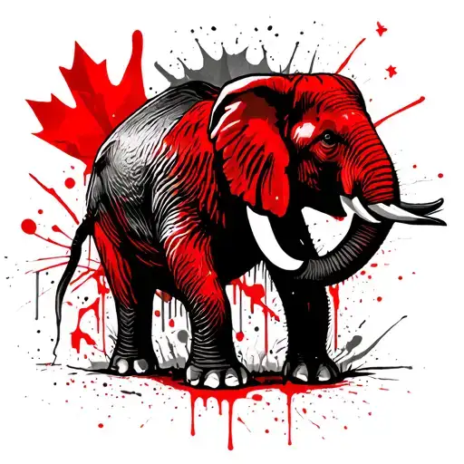 Canada Goose Killing An Elephant