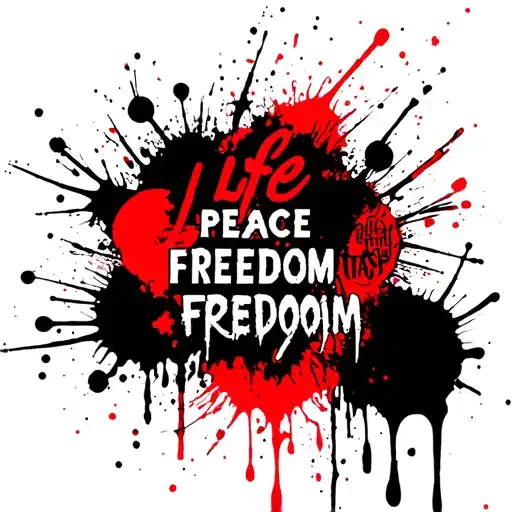 Feminine Tattoo Phrase Life Peace Freedom