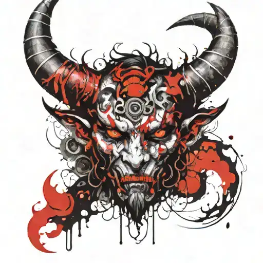 Demon With Spiral Horns