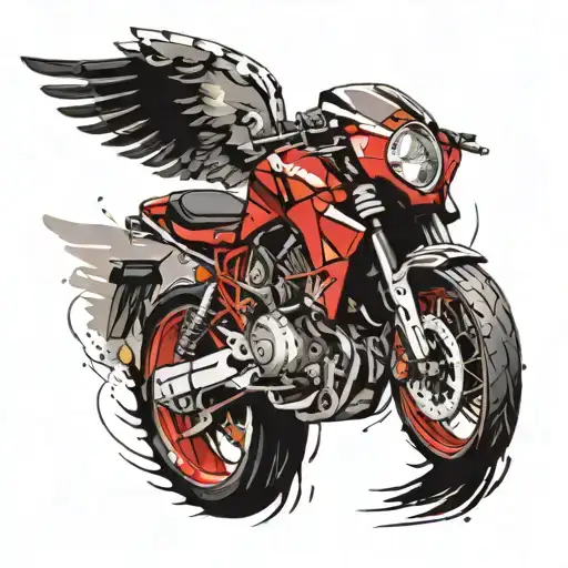 Arsenal Football Club Angel Wings Motorcycle Engine