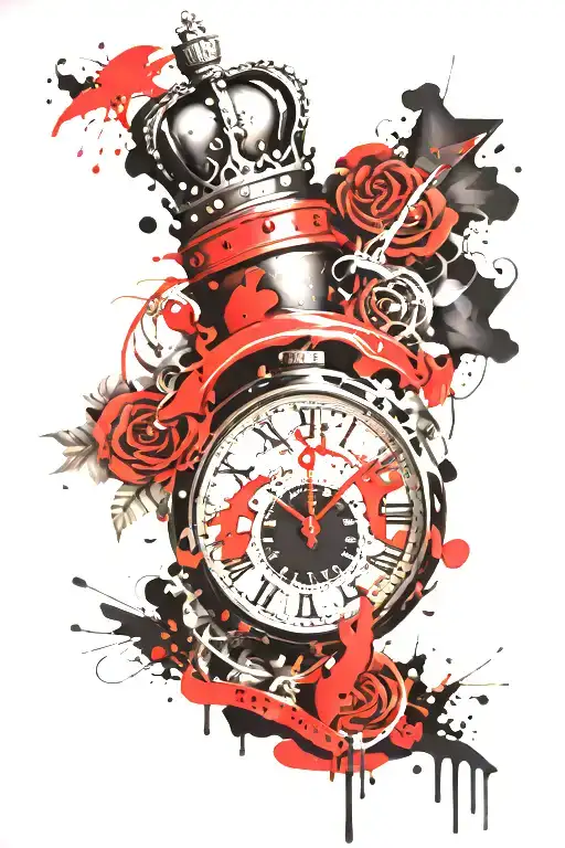 Crown Clock Dad Money Succes Life