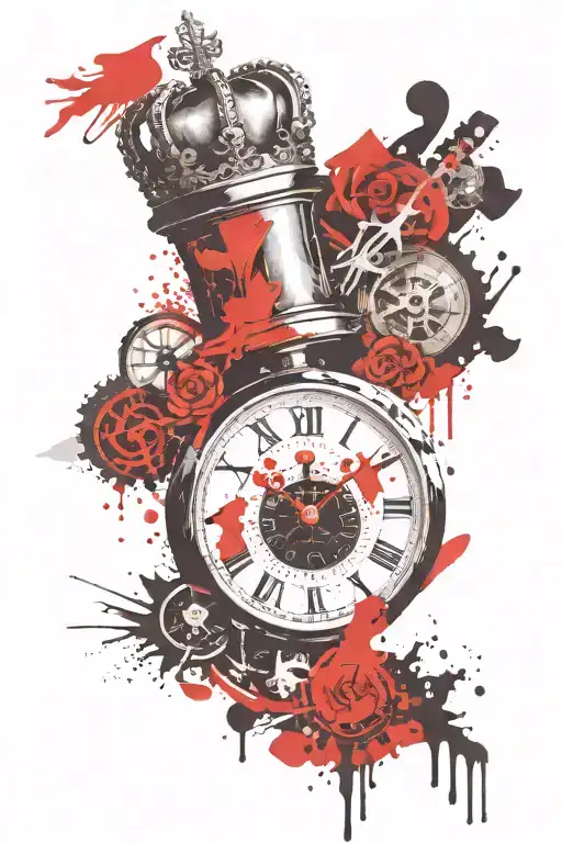 Crown Clock Dad Money Succes Life