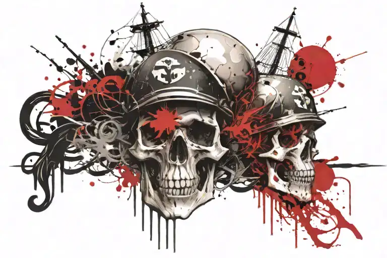 Skull Ship And Anchor