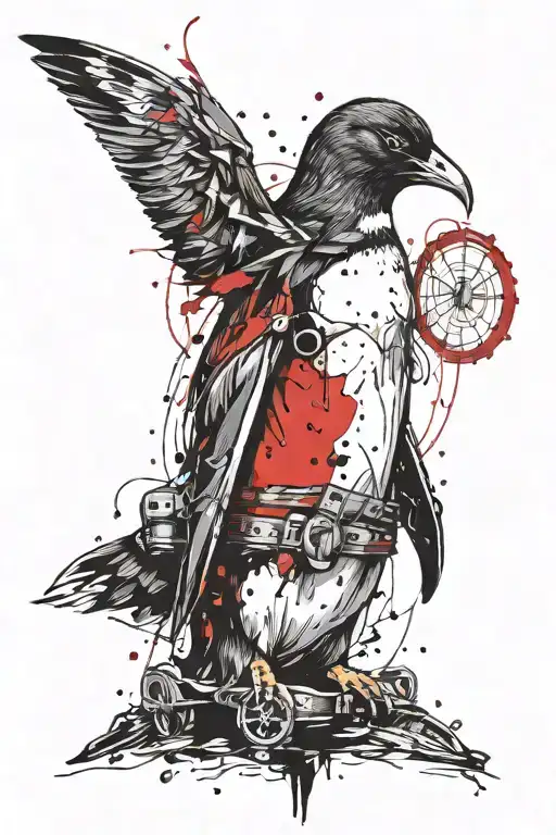 A Angry Penguin And An Elf And A Fairy