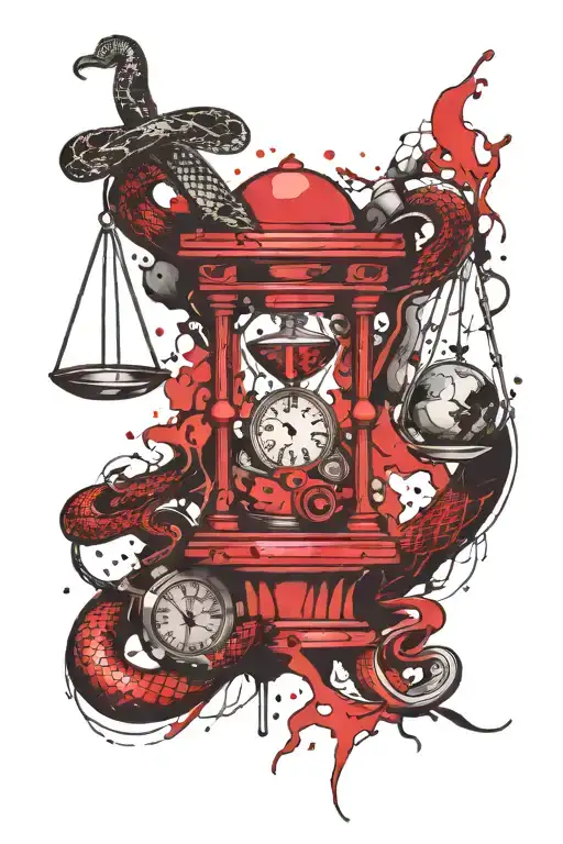 Snake And Hourglass And Power