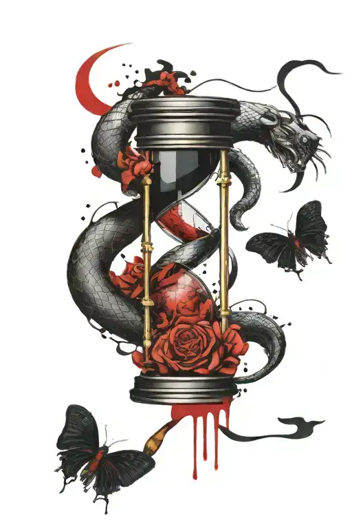 Snake And Hourglass And Power