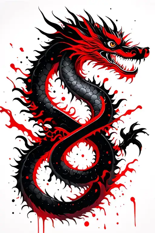 Chinese Dragon In The Shape Of The Infinity Symbol