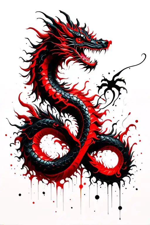 Chinese Dragon In The Shape Of The Infinity Symbol As Seen In Altered Carbon