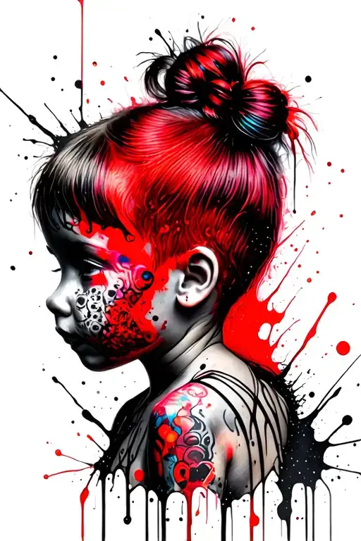 Pigtails Rainbow Baby