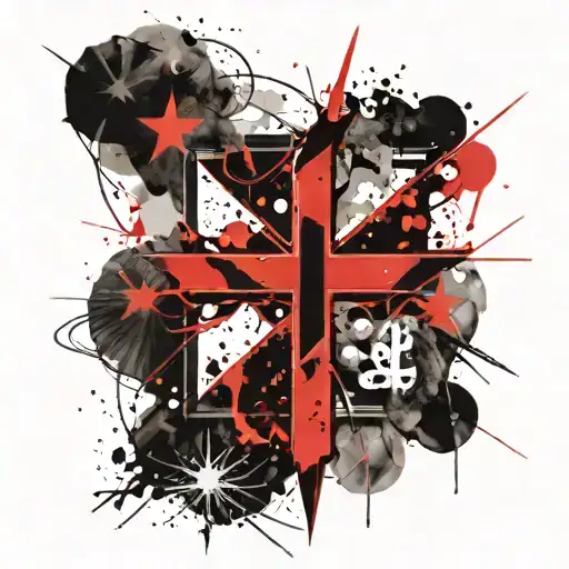 Star Cluster With A Cross