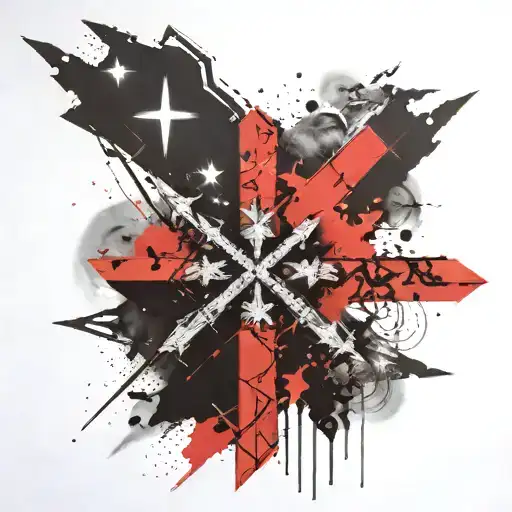 Star Cluster With A Cross