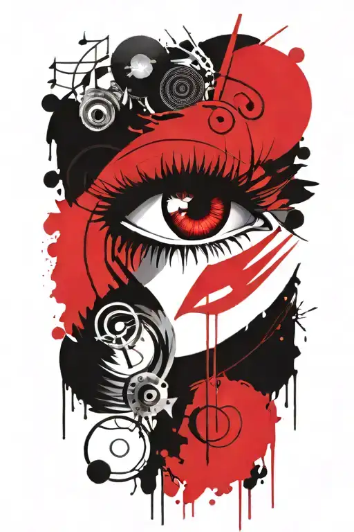 Eye With Music Symbols