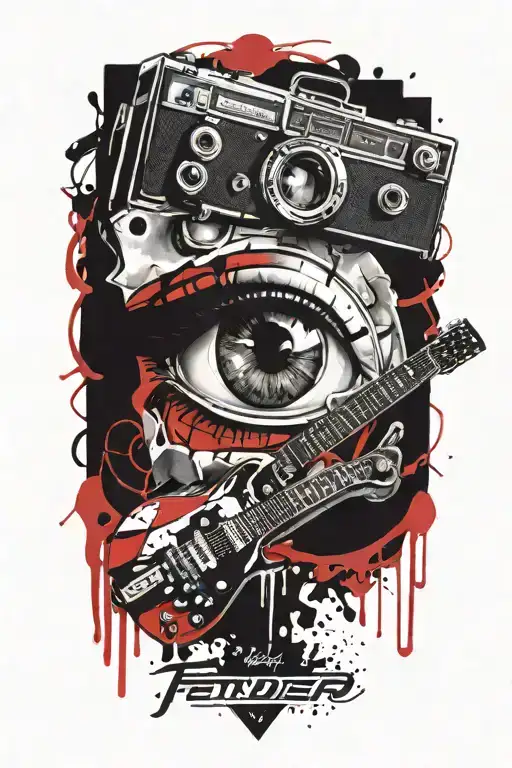 Eye With A Fender Guitar