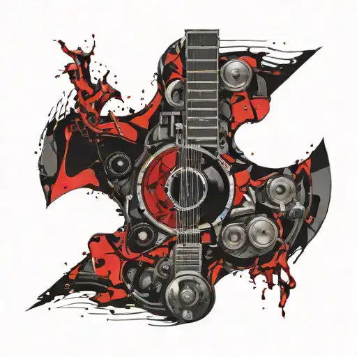 Eye With Full Size Guitar