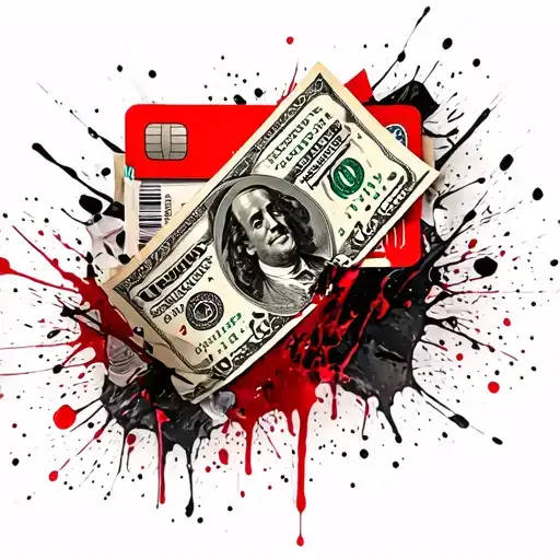 Credit Card And Dollar Bills