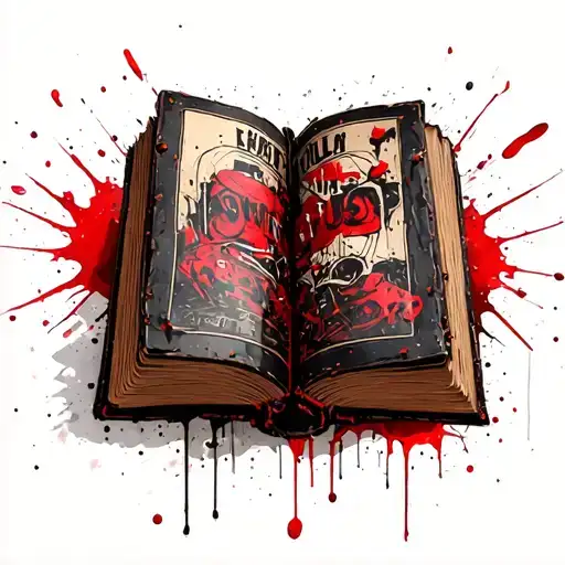 Open Old Fashioned Leather Bound Book