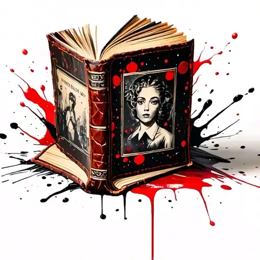 Open Old Fashioned Leather Bound Book