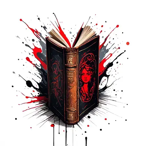 Open Old Fashioned Leather Bound Book