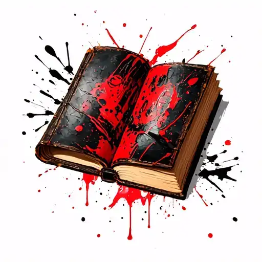 Open Old Fashioned Leather Bound Book