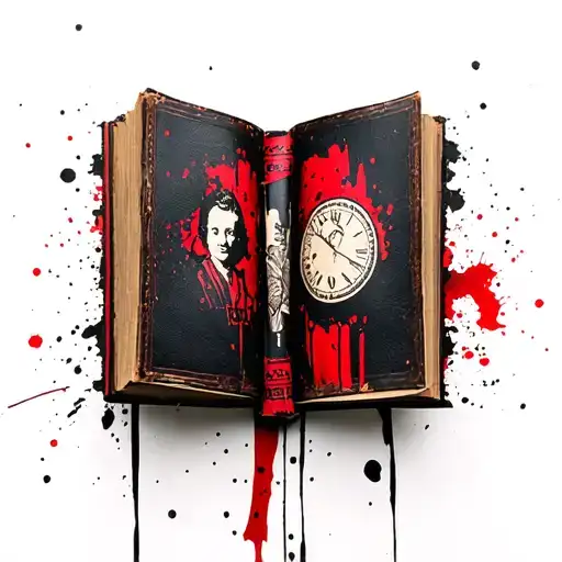 Open Old Fashioned Leather Bound Book