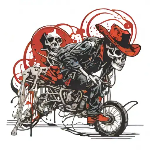 Cowboy Skeleton Sitting