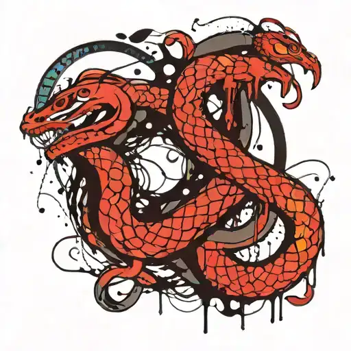 Double Snake Intertwined Gemini Sign