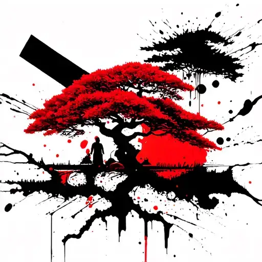 Bansai Tree Negative Space