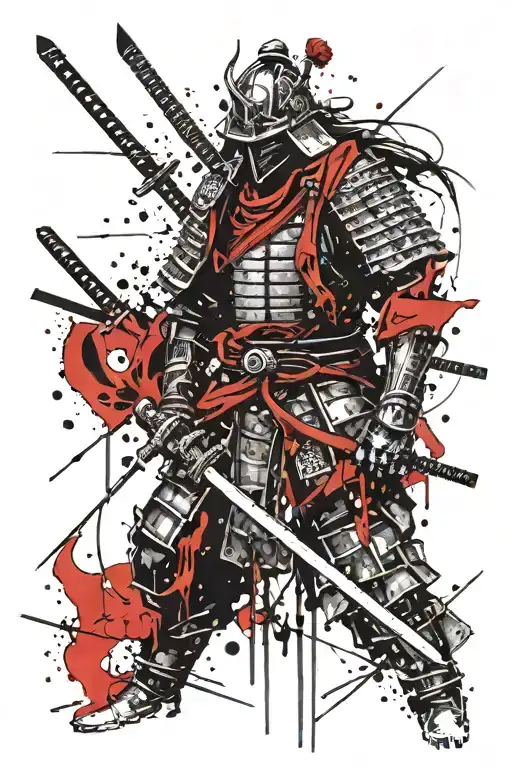 Armor Of God With The Aesthetic Of A Samurai Warrior
