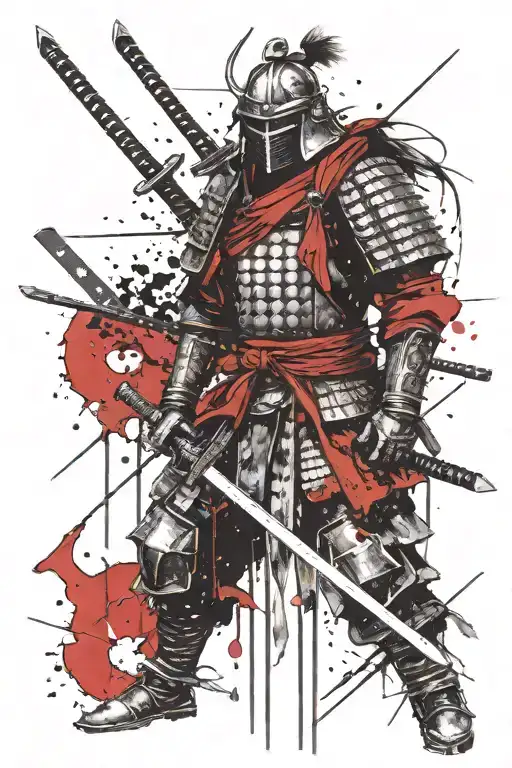 Armor Of God With The Aesthetic Of A Samurai Warrior